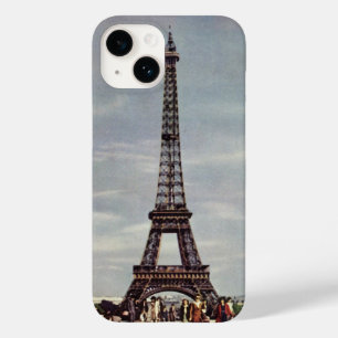 Oude toeristen bij de Eiffeltoren, vakantie in Par Case-Mate iPhone 14 Hoesje
