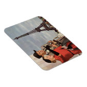 Oude toeristen reizen in Parijs Eiffeltoren Magneet (Rechterzijde)