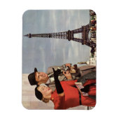 Oude toeristen reizen in Parijs Eiffeltoren Magneet (Verticaal)