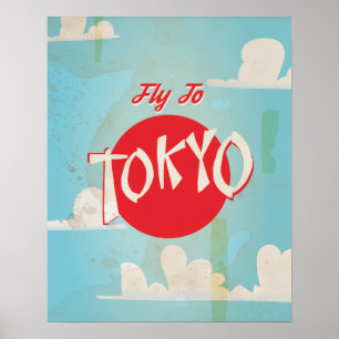 Oude Tokyo, Japan Reisposters Poster