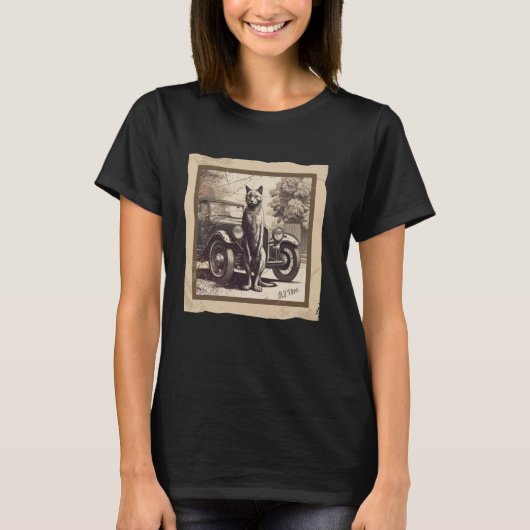 Oude Tom Cat Auto Auto T-shirt (Voorkant)