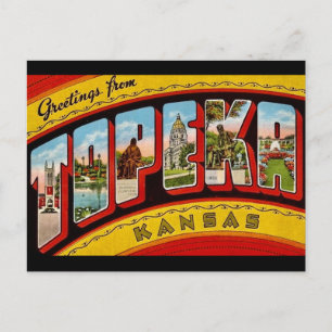 Oude Topeka Kansas Ansichtkaart Briefkaart
