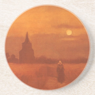 Oude Toren in de Velden door Vincent van Gogh Zandsteen Onderzetter