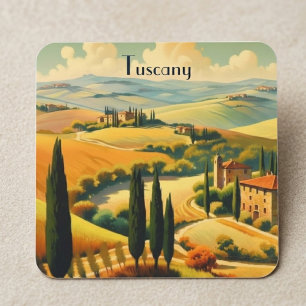 Oude Toskane Italië Platteland Landschap Vierkante Sticker