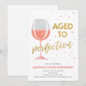 Oude tot perfecte Roos Wijn Verrassingsdag Kaart (Voorkant / Achterkant)