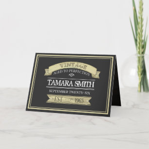 Oude tot perfecte  verjaardag kaart