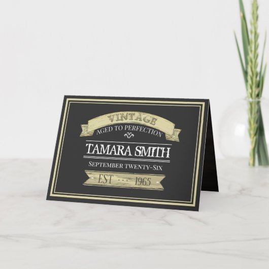 Oude tot perfecte  verjaardag kaart (Voorkant)