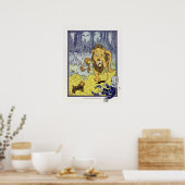 Oude "Tovenaar van Oz" Dorothy en Laffe Leeuw Poster (Keuken)