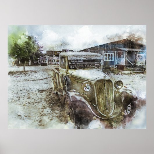 Oude Town Truck Poster (Voorkant)