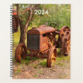 Oude tractor, Australië, jaarplanner 2024 Planner (Voorkant)
