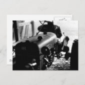 Oude tractor briefkaart (Voorkant / Achterkant)