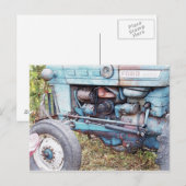 Oude tractor briefkaart (Voorkant / Achterkant)
