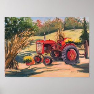 Oude tractor en nieuwe ounty poster
