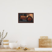 Oude Tractor Foto Poster (Keuken)