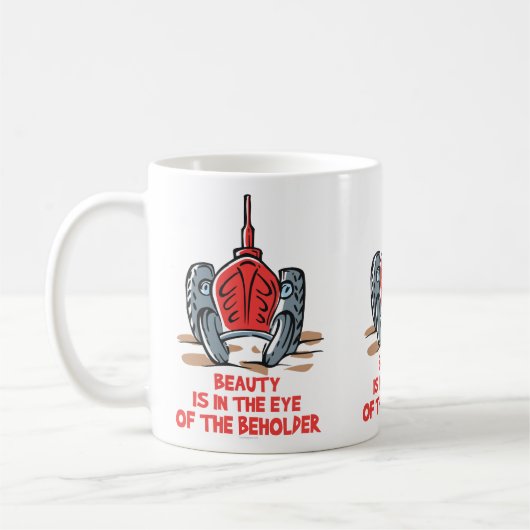 Oude tractor koffiemok (Links)