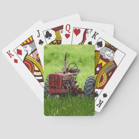 Oude tractor pokerkaarten (Achterkant)
