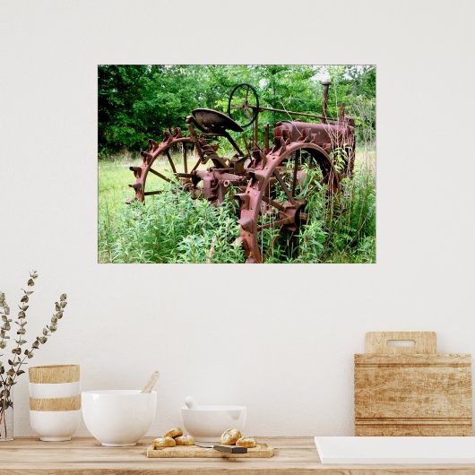 Oude tractor poster (Keuken)