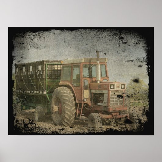 Oude tractor poster (Voorkant)