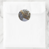 Oude tractor ronde sticker (Tas)