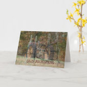 Oude Tractor & Split Rail Fence- aanpassen Kaart (Gele Bloem)