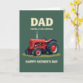 Oude Tractor Vader Kaart (Gele Bloem)