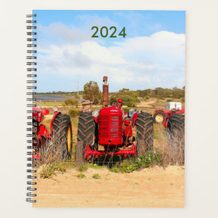Oude tractoren boerderij machinesjaarplanner 2024 planner