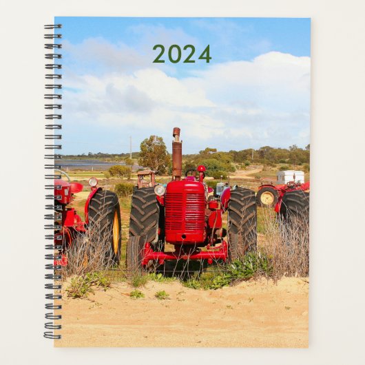 Oude tractoren boerderij machinesjaarplanner 2024 planner (Voorkant)