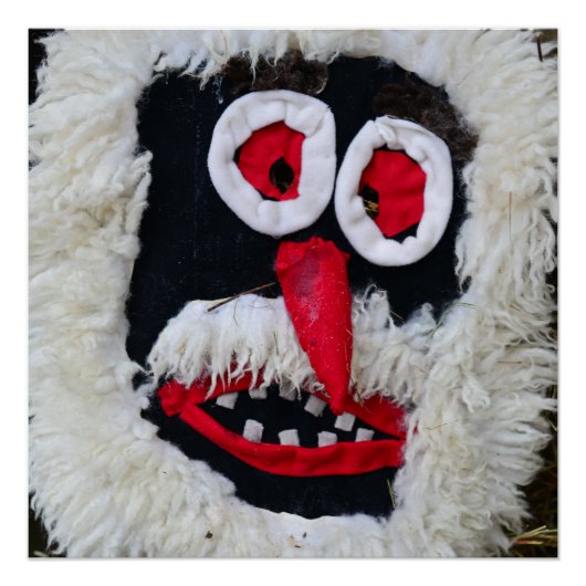 oude traditionele roemeense dacse paganmaskers perfect poster (Voorkant)