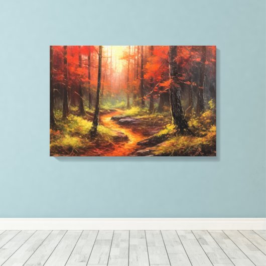 Oude Trail in Japans Bos Fine Art Canvas Afdruk (Insitu (Houten vloer))