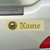 Oude Trein Bumpersticker (Op auto)
