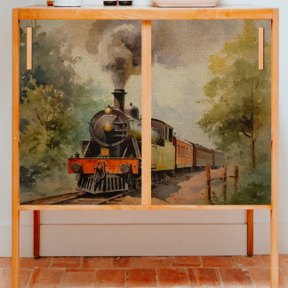 Oude Trein Decoupage Tissuepapier