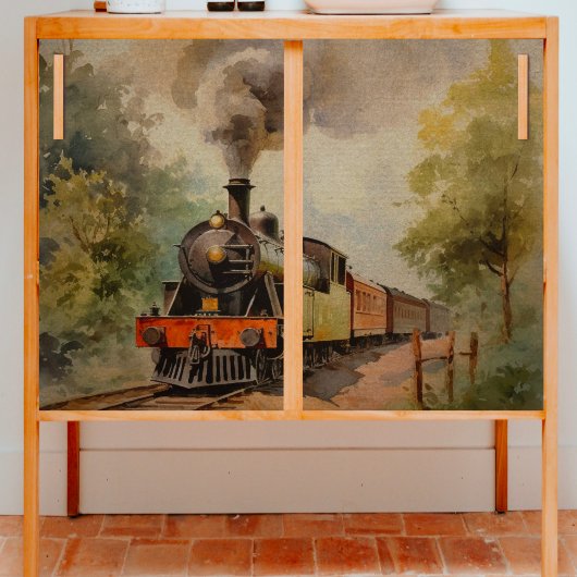 Oude Trein Decoupage Tissuepapier