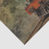 Oude Trein Decoupage Tissuepapier (Detail)