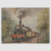 Oude Trein Decoupage Tissuepapier (Voorkant)