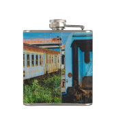 Oude trein heupfles (Achterkant)