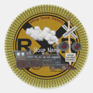 Oude Trein Ronde Sticker
