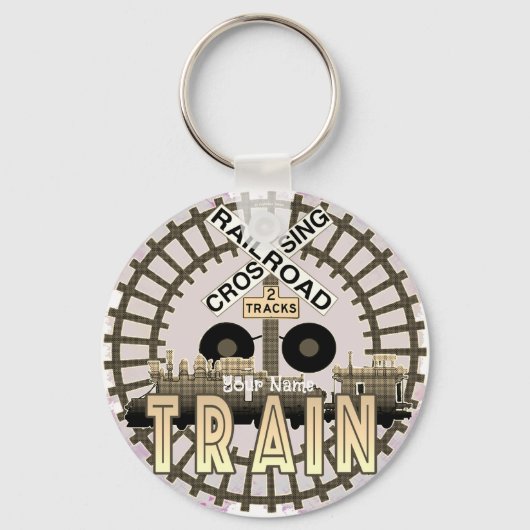 Oude Trein  Sleutelhanger (Voorkant)