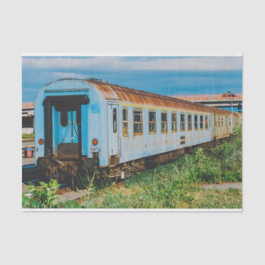 Oude trein tissuepapier (Voorkant)