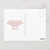 Oude Trein Winter Kerst Scene  Dank je wel Briefkaart (Achterkant)