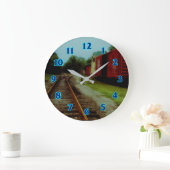 Oude treinmotor grote klok (Huis)