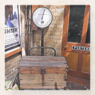 OUDE TREINSTATION GLAZEN ONDERZETTER