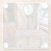 OUDE TREINSTATION GLAZEN ONDERZETTER (Achterkant)