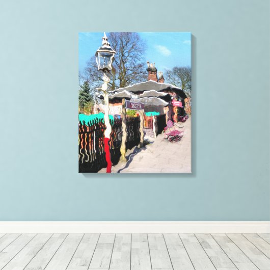 OUDE TREINSTATIONS CANVAS AFDRUK (Insitu (Houten vloer))