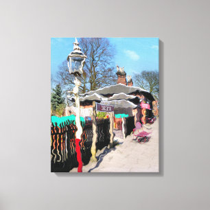 OUDE TREINSTATIONS CANVAS AFDRUK