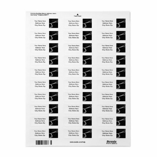 Oude trompet etiket (Full Sheet)