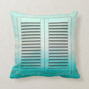 Oude tropische kleuren vensterluiken kussen