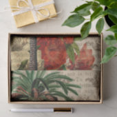 Oude Tropische Palmboom Tissuepapier (Geschenk)