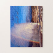 Oude trouwe Gele Steen. Legpuzzel (Verticaal)