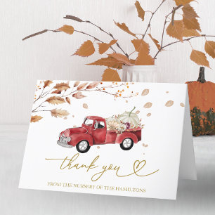 Oude Truck Herfst Baby Shower Bedankt