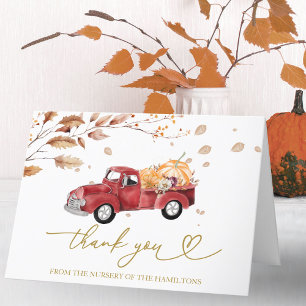 Oude Truck Herfst Baby Shower Bedankt
